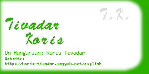 tivadar koris business card